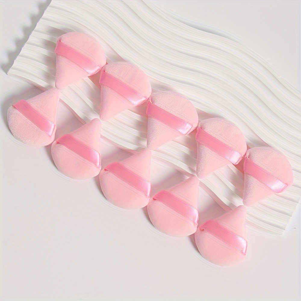 1.77 X 1.96 Inch Mini Loose , 10pcs Set, Thumb-sized. Dip The Puff Into Loose Powder And Gently Press To Set Makeup. Use The Edges Or Pointed Tip Of The Puff To Detail Areas Like And Corners Of