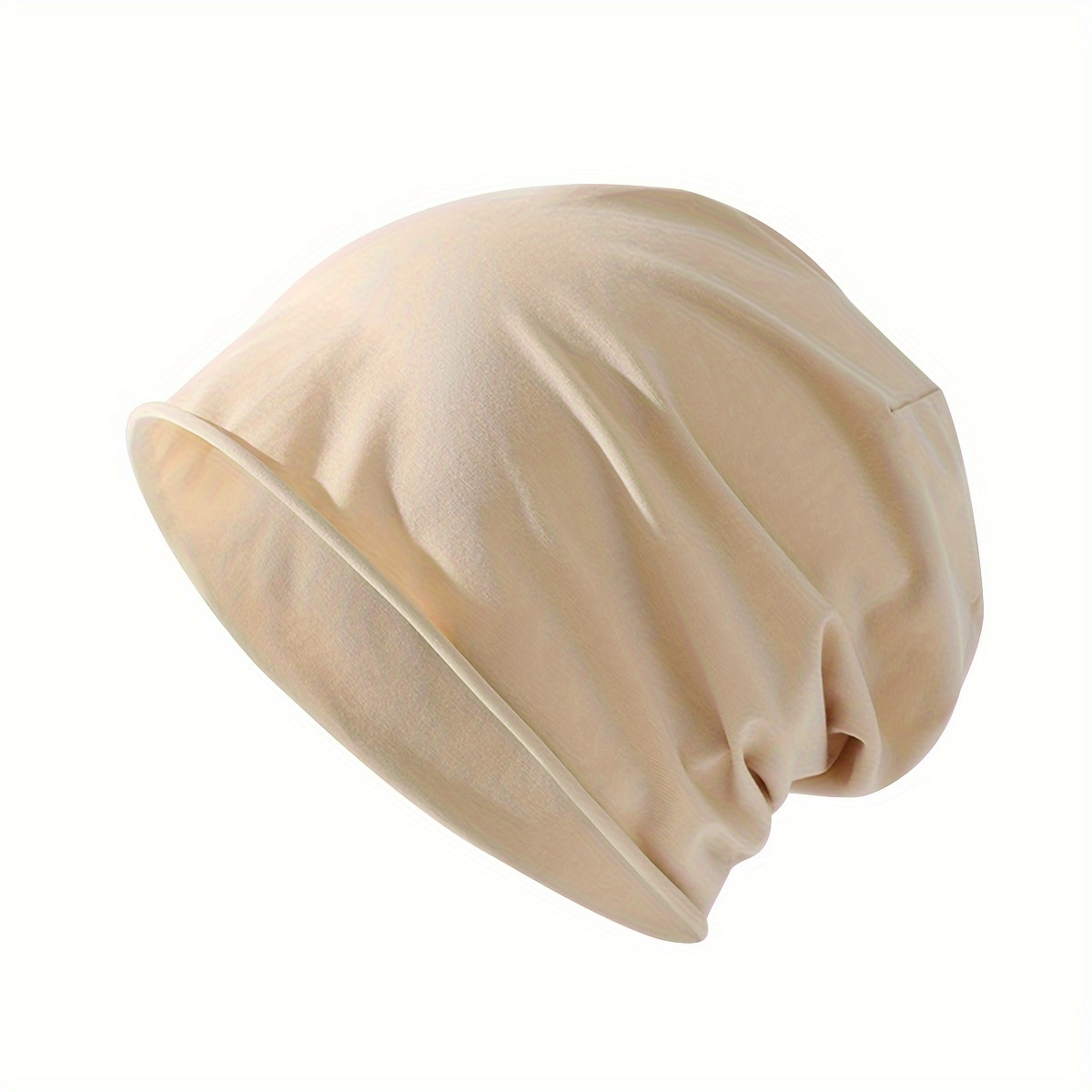 Women' Color Lightweight Beanie, Elastic Large Head Wearable Breathable Postpartum Hat
