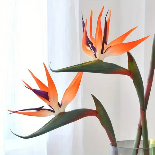 8pcs artificial bird of paradise plants weddings housewarming anniversaries and holiday gifts day eid al fitr grandparents day munich beer festival seasonal plants diy decorations uv resistant low maintenance photography props autumn summer seasonal plants arrangement garden yard decoration accentuating decorative plants