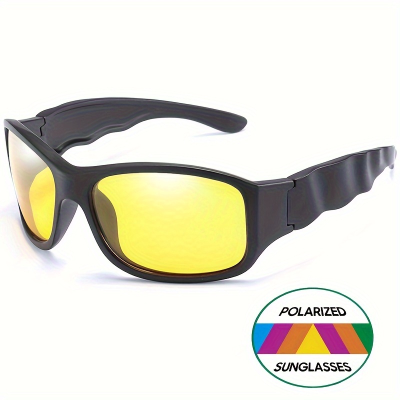 Fashion,Googles,Simple Polarized Sun Glasses Night Vision Sunglasses, Women's Classic High Quality Yellow Lens Anti-Glare Night Driving Eyeglasses