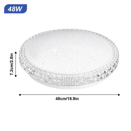 18W/24W/36W/48W Minimalist LED Ceiling Light, LED Bedroom Ceiling Light, 6500K Cool White Light, Acrylic Shade, Suitable for Bedroom, Living Room, Study, and Other Spaces