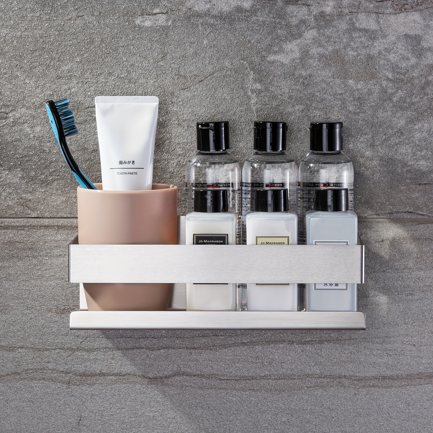 Полочка для ванной Cooeco нержавеющая сталь самоклейка 23х8х10 см