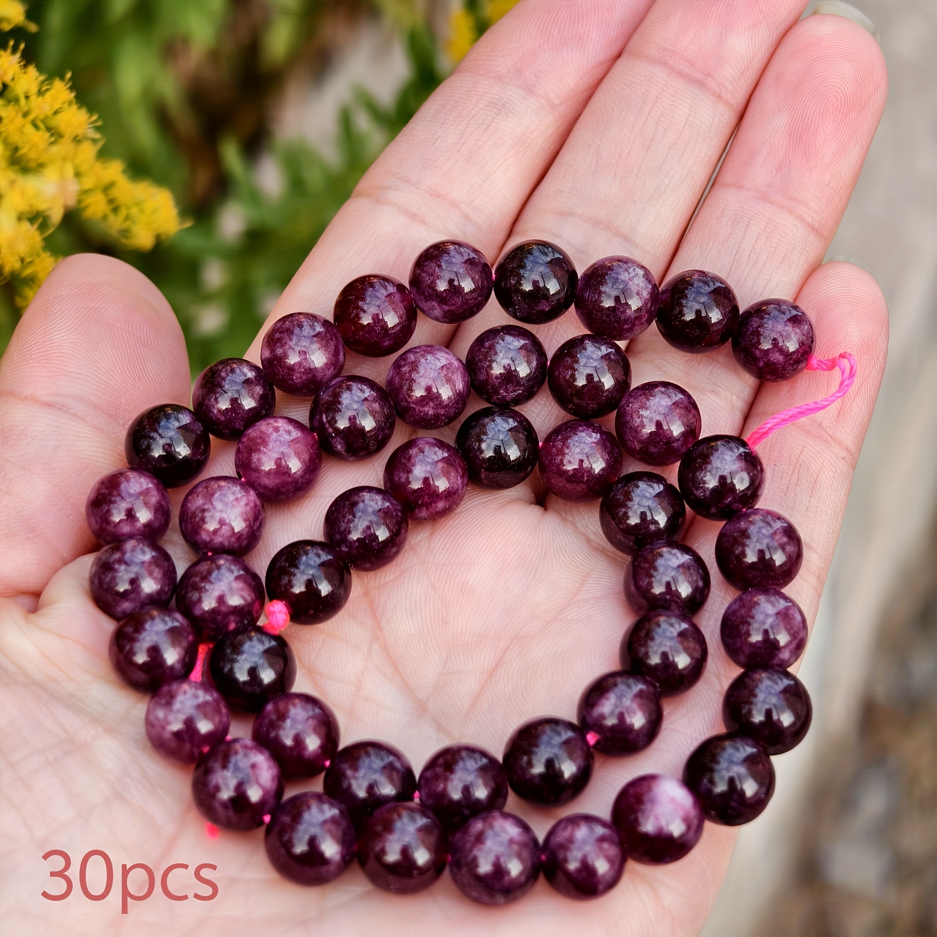 E-shop 4/6/8/10 mm Naturstein Roter Chalcedon Lose Perlen, Geeignet für Armbänder, Halsketten, Ohrringe - Robuste Bastelmaterialien für