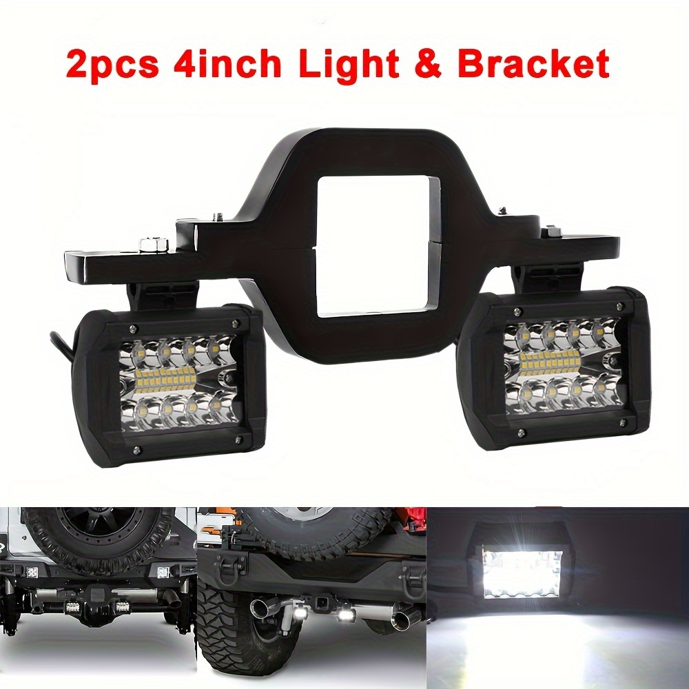 

2pcs4 60w Ultra-bright Led Pods With Hitch Mount Brackets - Lights For Pickup, Atv, Suv, Truck, Trailer, Boat - Durable & Universal Fit