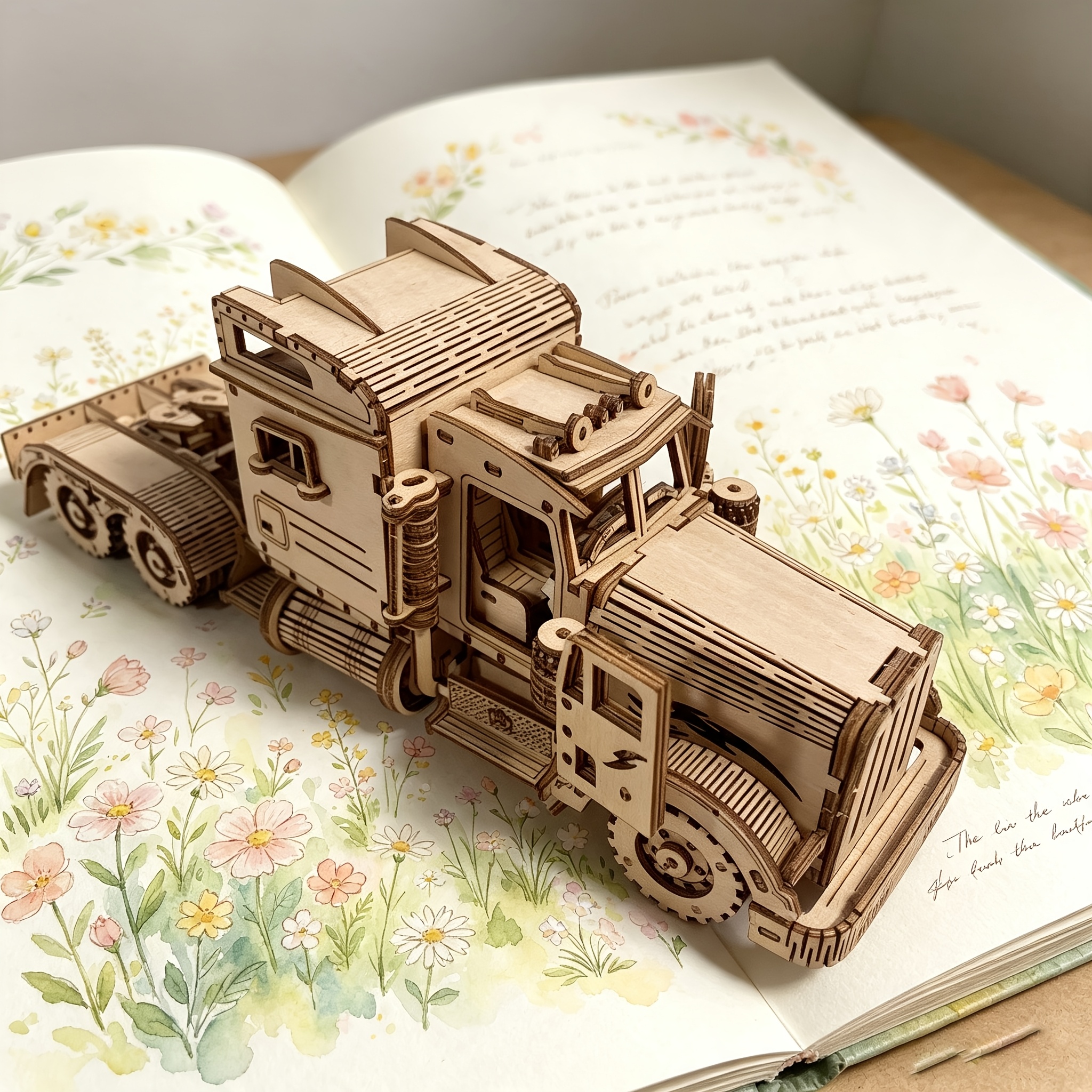 Heavy-Duty 3D Wooden Puzzle Truck Model Kit