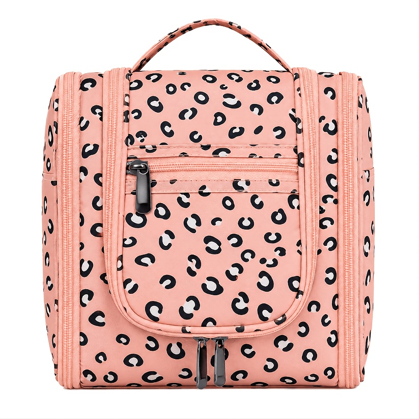 Image of Extra Large 7.6l Hanging Toiletry Bag For Women Travel Organizer Makeup Bag With Hook 25 X 24.5cm Wall Mount Bathroom Organizer Multi-compartment Cosmetic Bag Portable For Vacation Hotel Gym