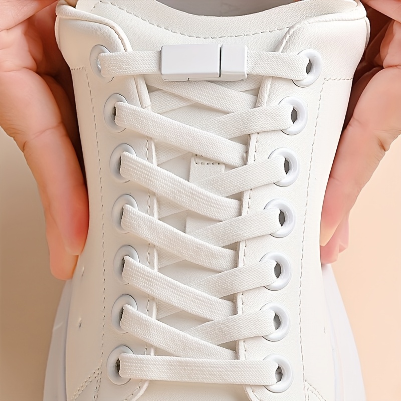 pair magnetic no tie elastic shoelaces convenient stylish Temu
