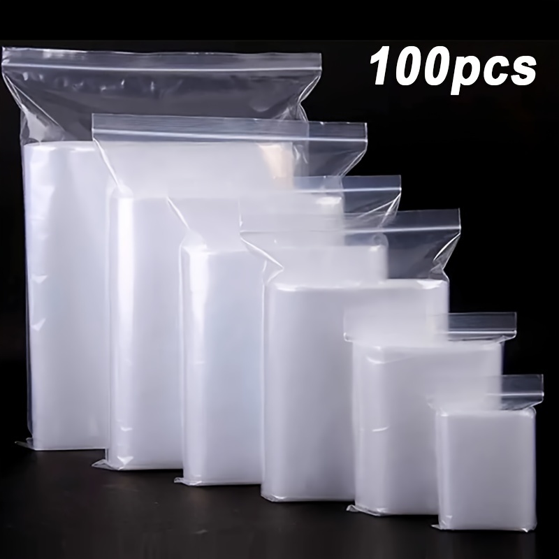 

100pcs Reusable Clear Plastic Ziplock -sealing For Jewelry, , , And Storage - , No Needed,beading&jewelry Making,jewelry Making Display & Packaging Supplies