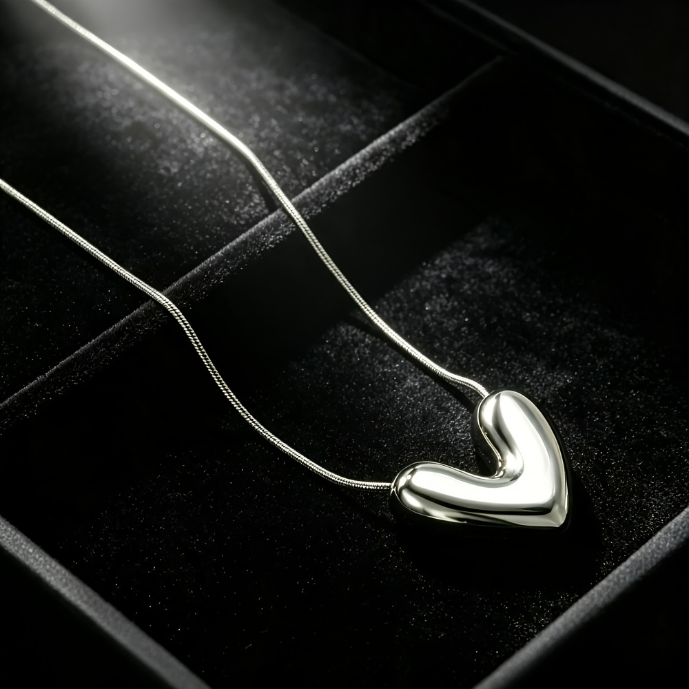 Exquisite Full Heart Snake Bone Necklace, 18K Golden Plated