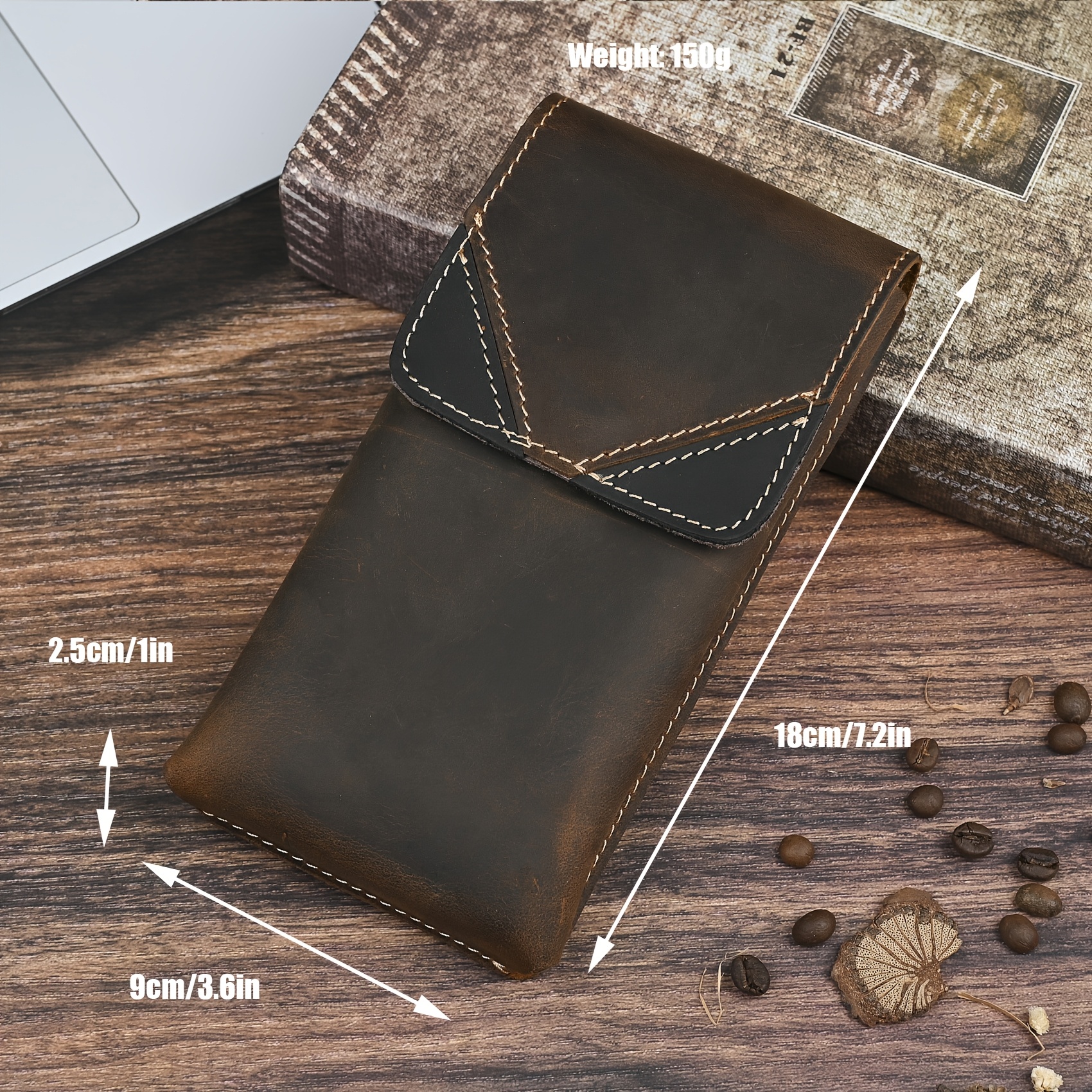Top Cow Exotic Horse Leather Men's Retro Phone Case