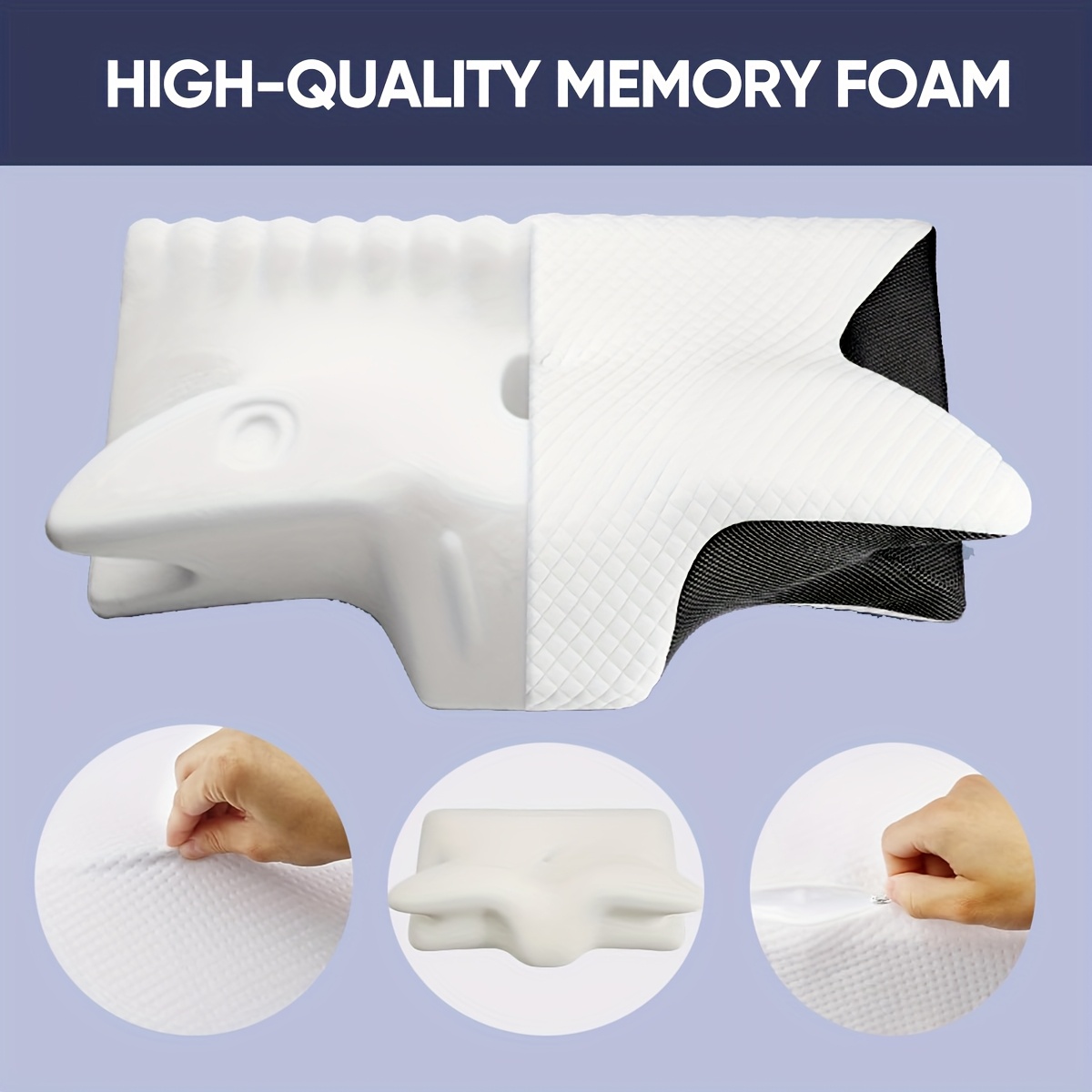 Body Harbour Memory Foam Kissen – Orthopädische Nackenstütze, Waschbar, Für Besseren Schlaf