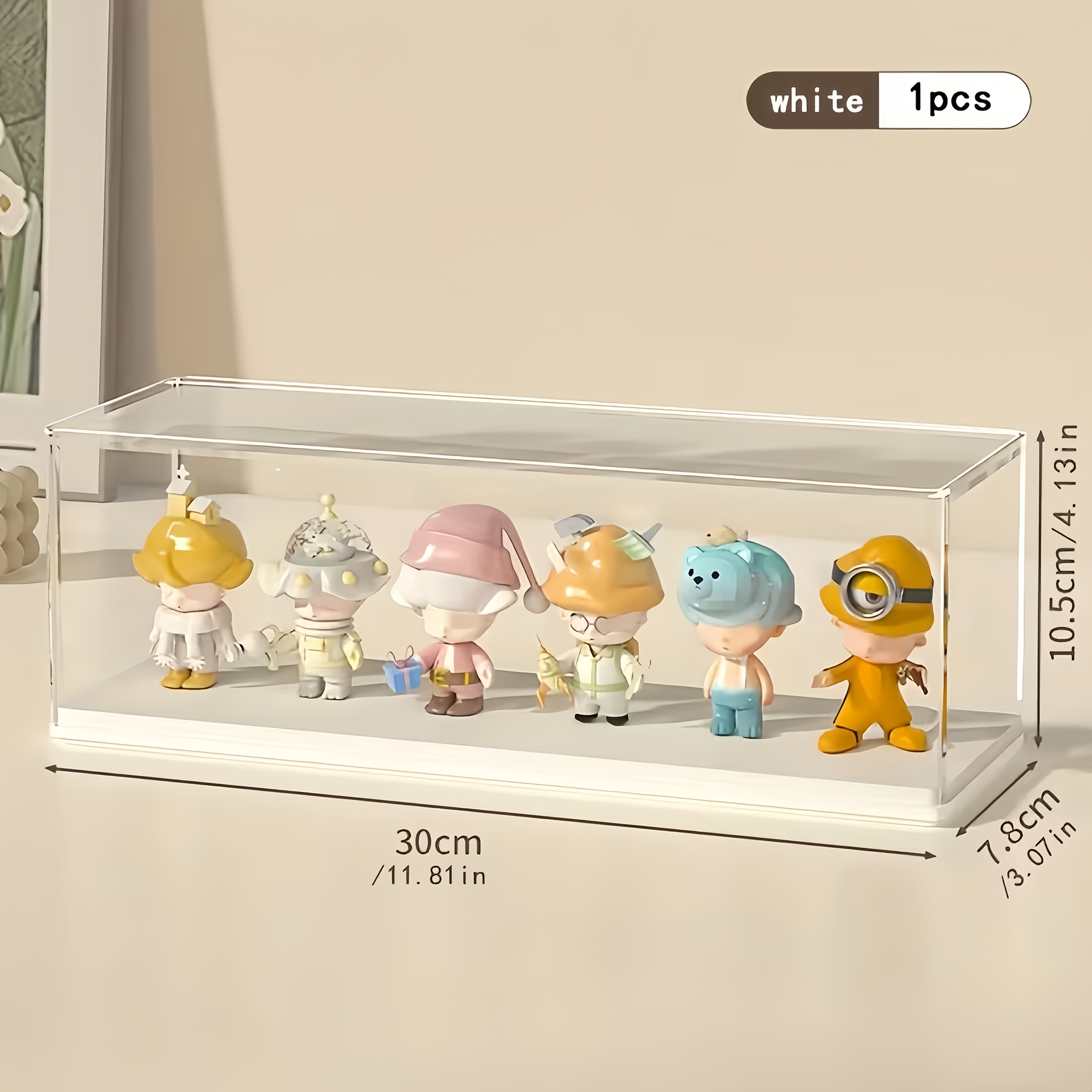 TEMU Desktop Figure Storage Box, Figure Display And Storage Box, Suitable For Placement On Desks, Cabinets, And For Use In Living Rooms And Bedrooms
