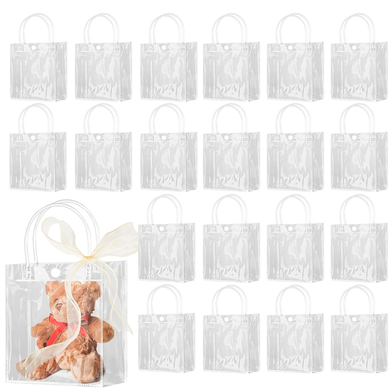 

30- Clear Pvc Gift - Reusable Shopping For , , , , Christmas, Halloween, - Packaging (6.3"x5.9"x2.6")