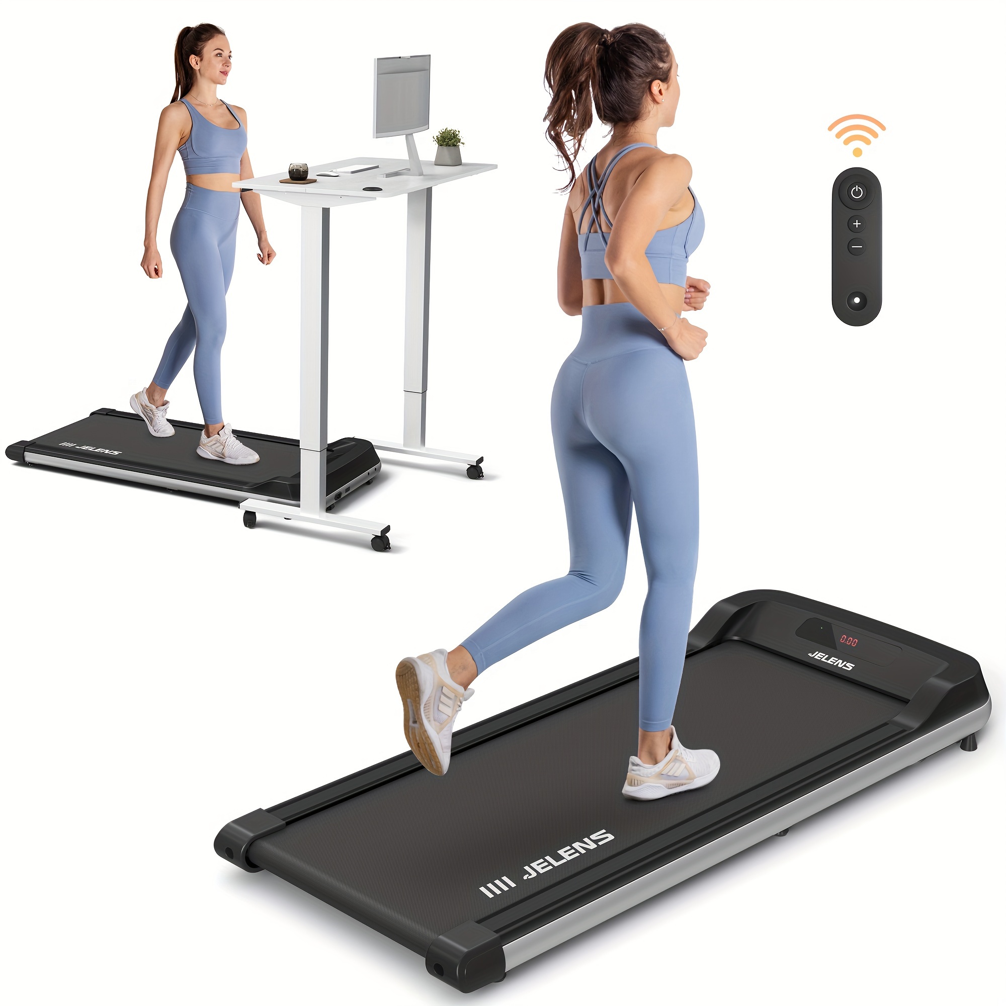 

Walking Pad, 2 In 1 Under Desk Treadmill With Remote Control, Portable Treadmill With Led Display, Jogging Machine For Home And Office