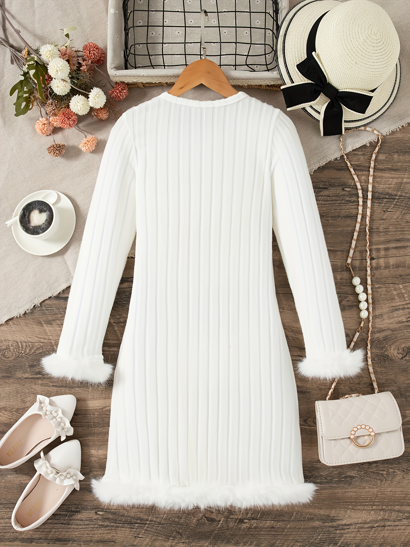 sachin and babi light blue dress girls autumn winter white dress fashionable individual