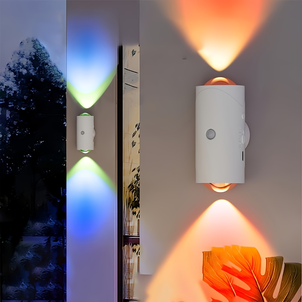 2pcs Rechargeable LED Smart Night Light Strip with Motion Sensor