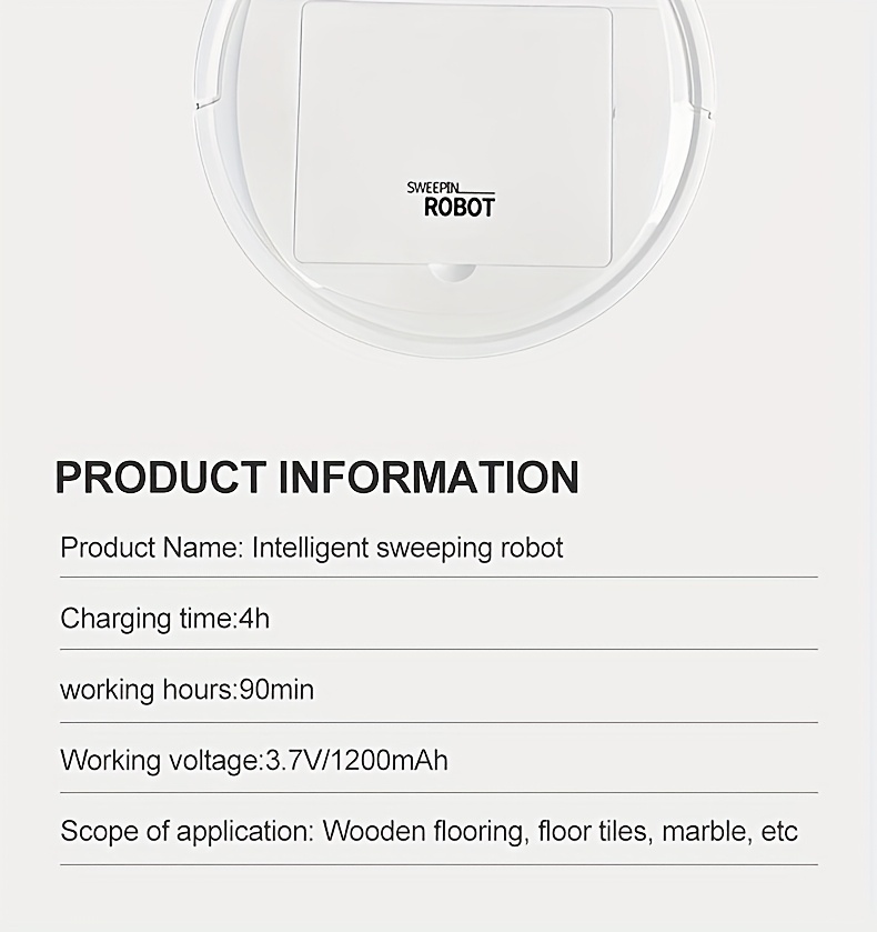 3 in 1 robot vacuum cleaner and mop combo usb rechargeable strong suction and design suitable for pet hair hard floors and daily cleaning automatic mop pet hair cleaner robot vacuum cleaner details 14