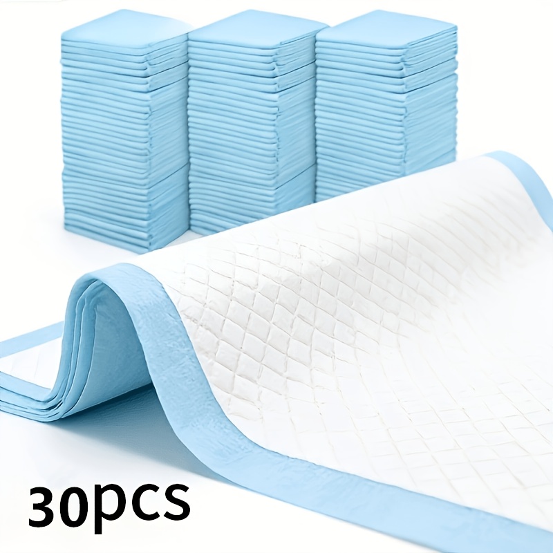TEMU 30 Disposable Pet Pee Pads, Puppy Training Mats, Suitable For Dogs, Cats, Rabbits, Hamsters, As Well As Super Absorbent, Dog Toilet Training