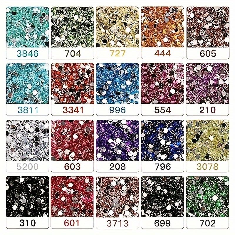 200pcs per bag diamond painting beads 20 colors 4000pcs of round sparkling diamond drills 5d diamond painting additions used for   and nail art additions