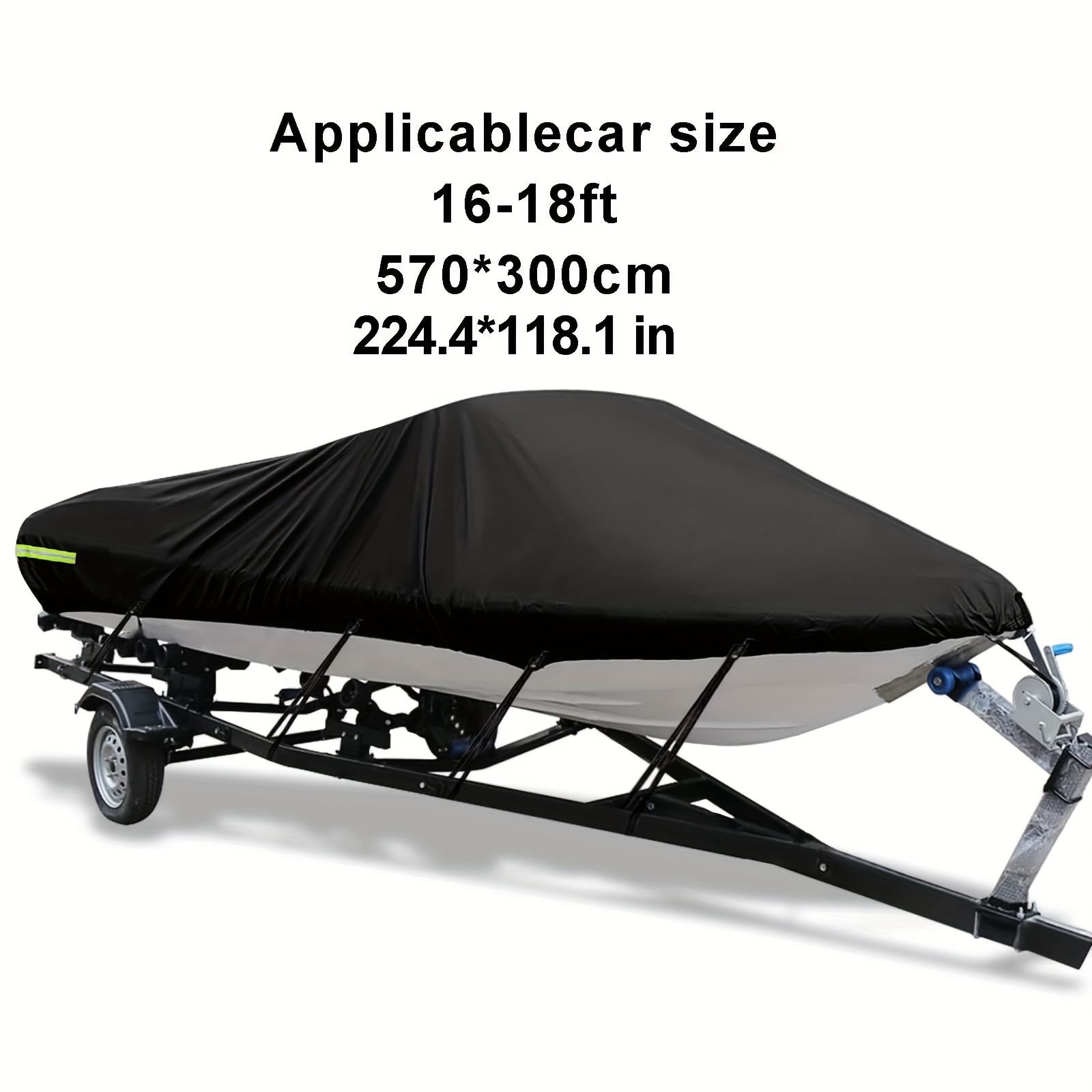 1pc Boat Cover Uv Protection 210d V Boat Cover Waterproof Cover For Marine  Fishing Speedboat With Storage Bag 11 22 Ft - Sports & Outdoors - Temu