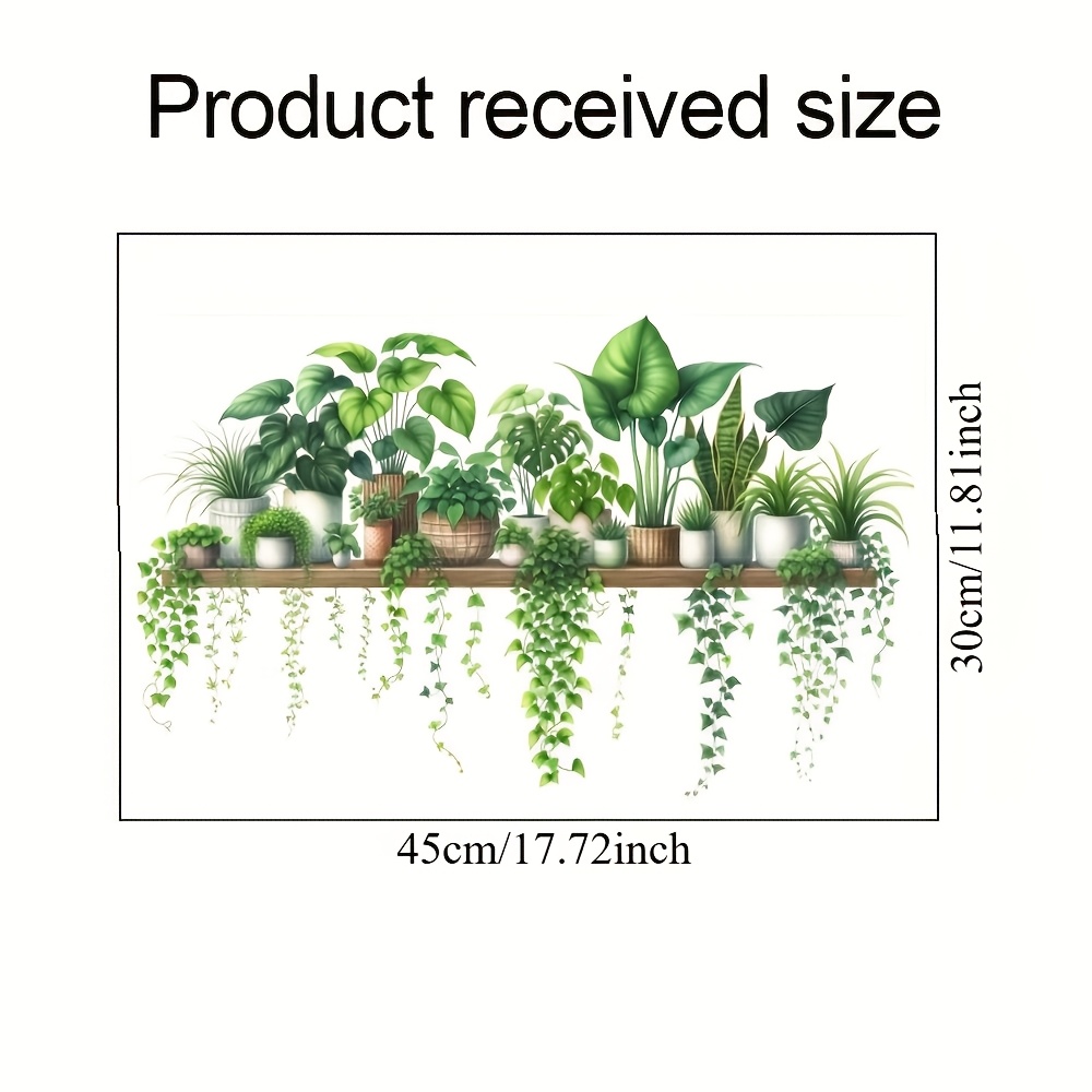 Image of 1pc 2d Flat Leaf Wall Sticker, Self-adhesive Wall Sticker, For Home Decoration, Perfect For Bedroom, Living Room, Kitchen Front Decoration Sticker
