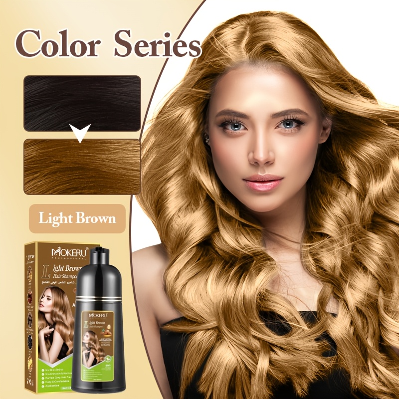 Image of Mokeru 500mlargan Oil Hair Dye For, Instant Hair Dye,create Shiny, Fluffy And Smooth Hair In A Few Minutes, Gentle And Does Not Damage Hair, Moisturizing, Vibrant Color, Easy Application, Unisex