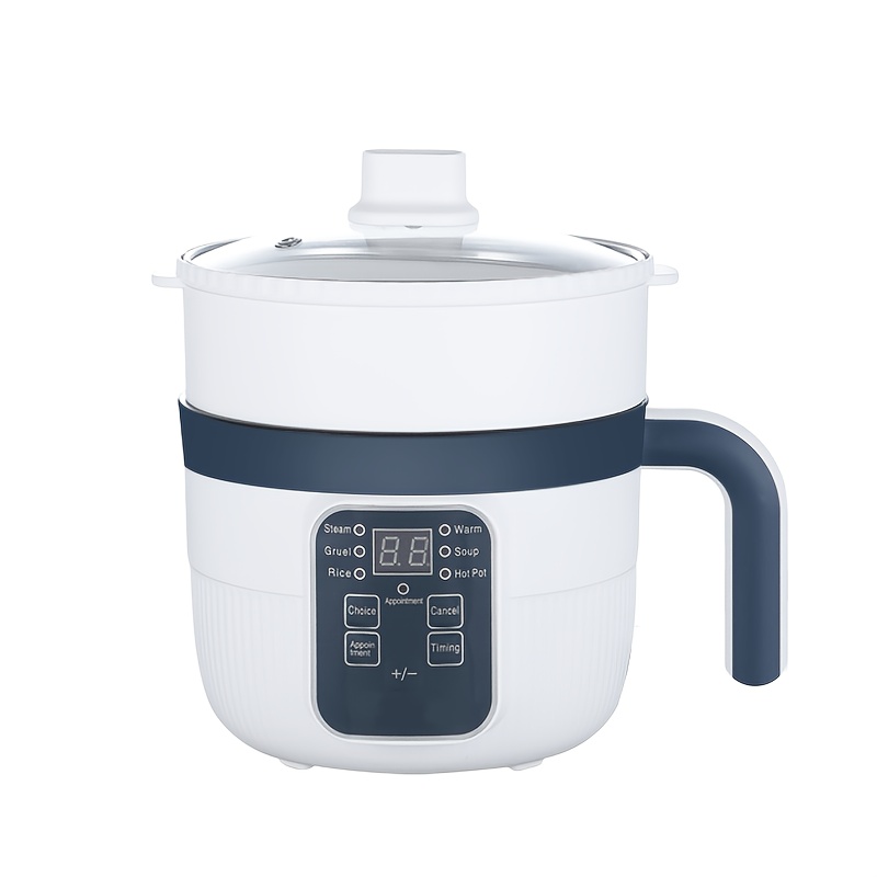 TEMU Rice Cooker With Lid- , Easy To Clean. Very Suitable For Quick Meals And Single-person Dining, It Comes With Steam Vents And A Transparent Lid,