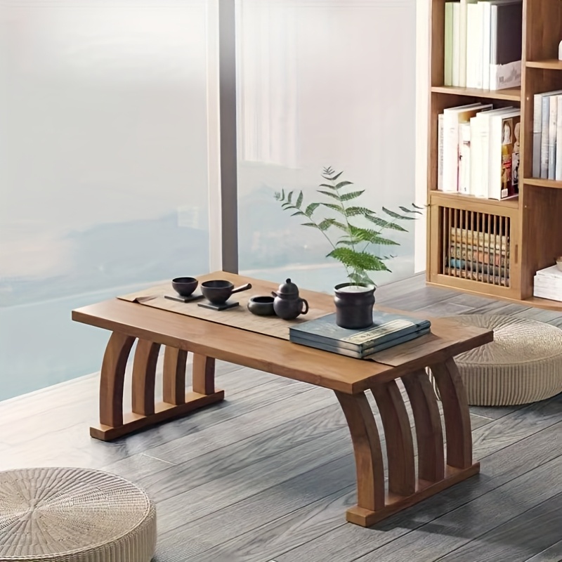 Japanisch inspirierter Bambus Teetisch Multifunktionaler Tatami  Beistelltisch fr Schlafzimmer Wohnzimmer und Balkon Leichter *  Schreibtisch fr Kaffee Arbeit oder Zen Dekor