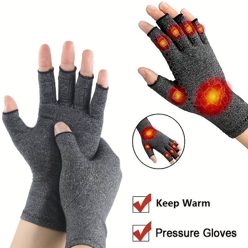 

1 Pair Unisex Fingerless Gloves, Thumb Support Hand Joint Wraps For , Daily Work, Sports - Autumn/winter, Hand Wash, Pull-on Closure, Non-woven Material