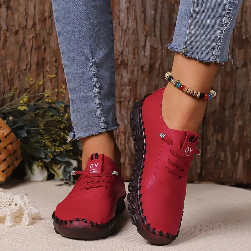 womens casual slip on sandals comfortable summer fashion slides versatile flats for everyday wear 35 red 14