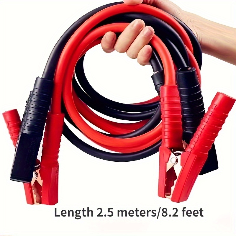 

1pc Thickened Pure Battery Connection Cable - Heavy-duty Grounding Wire With Strong Clamp - Durable And Corrosion-resistant For Reliable Car Battery Connection