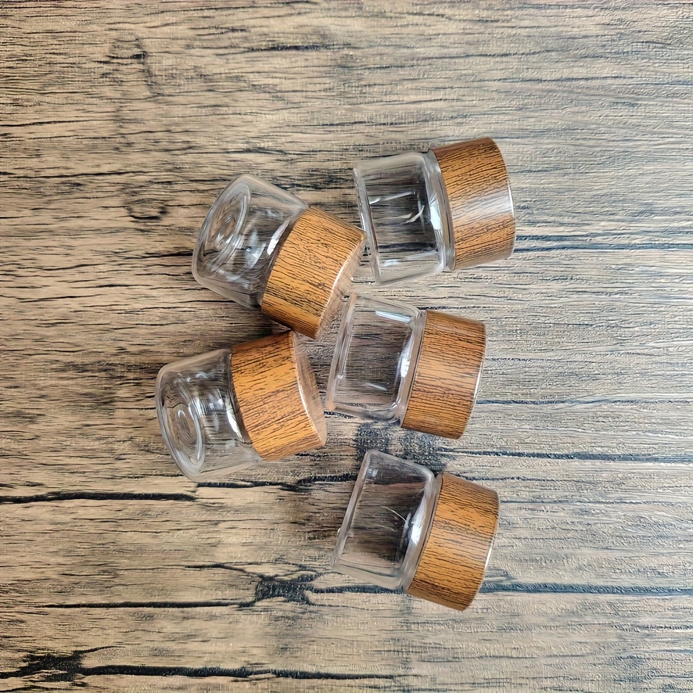 E-shop 5er-Pack Mini-Glas-Leere Dosierflaschen - 10ml 0.33oz Tragbare Aufbewahrungsbox für Behälter, Geeignet für Reisen, Picknick, Camping,