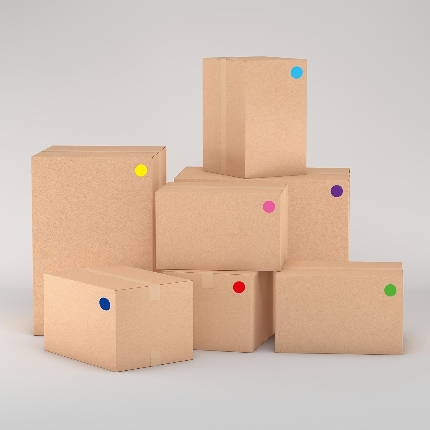 840pcs Colorful Dot Stickers, 3/4" Circle Stickers