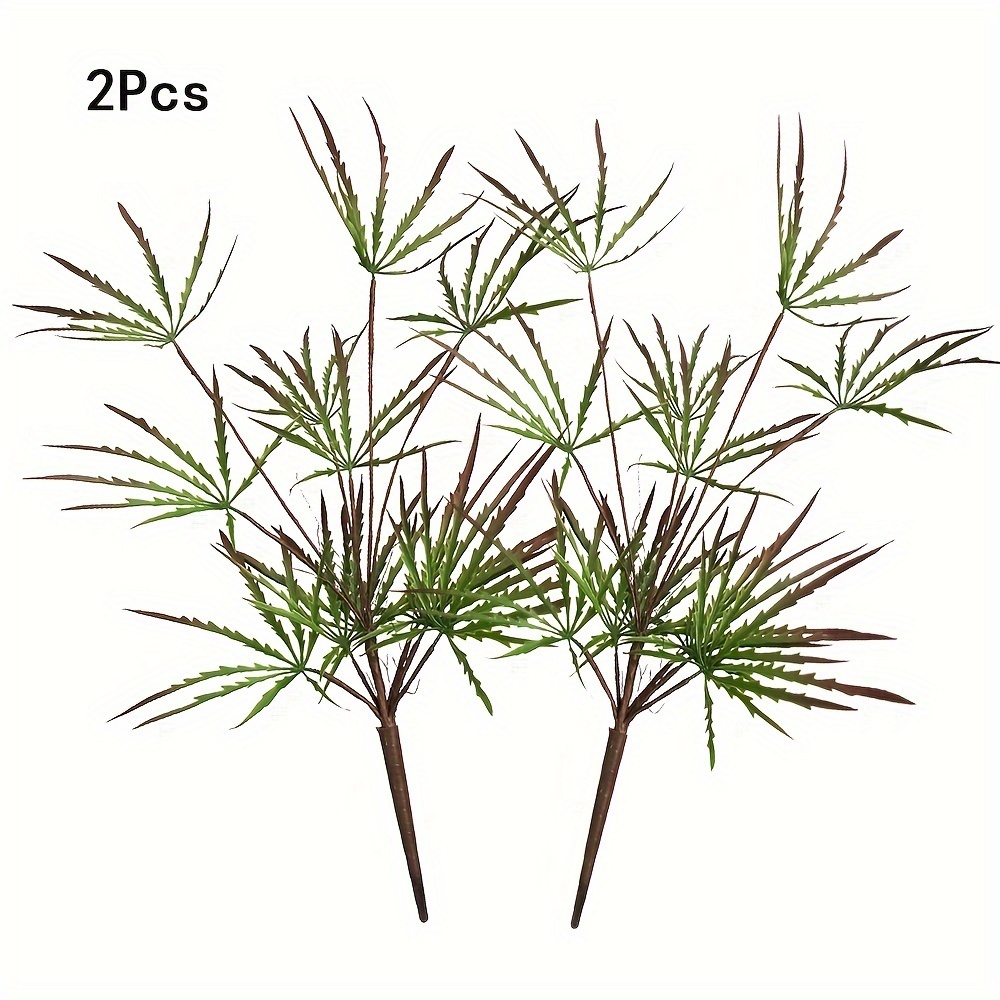 2pcs Lifelike Peacock Fern Artificial Plants - Perfect For Decor, Indoor/outdoor Use, Table Centerpieces, And