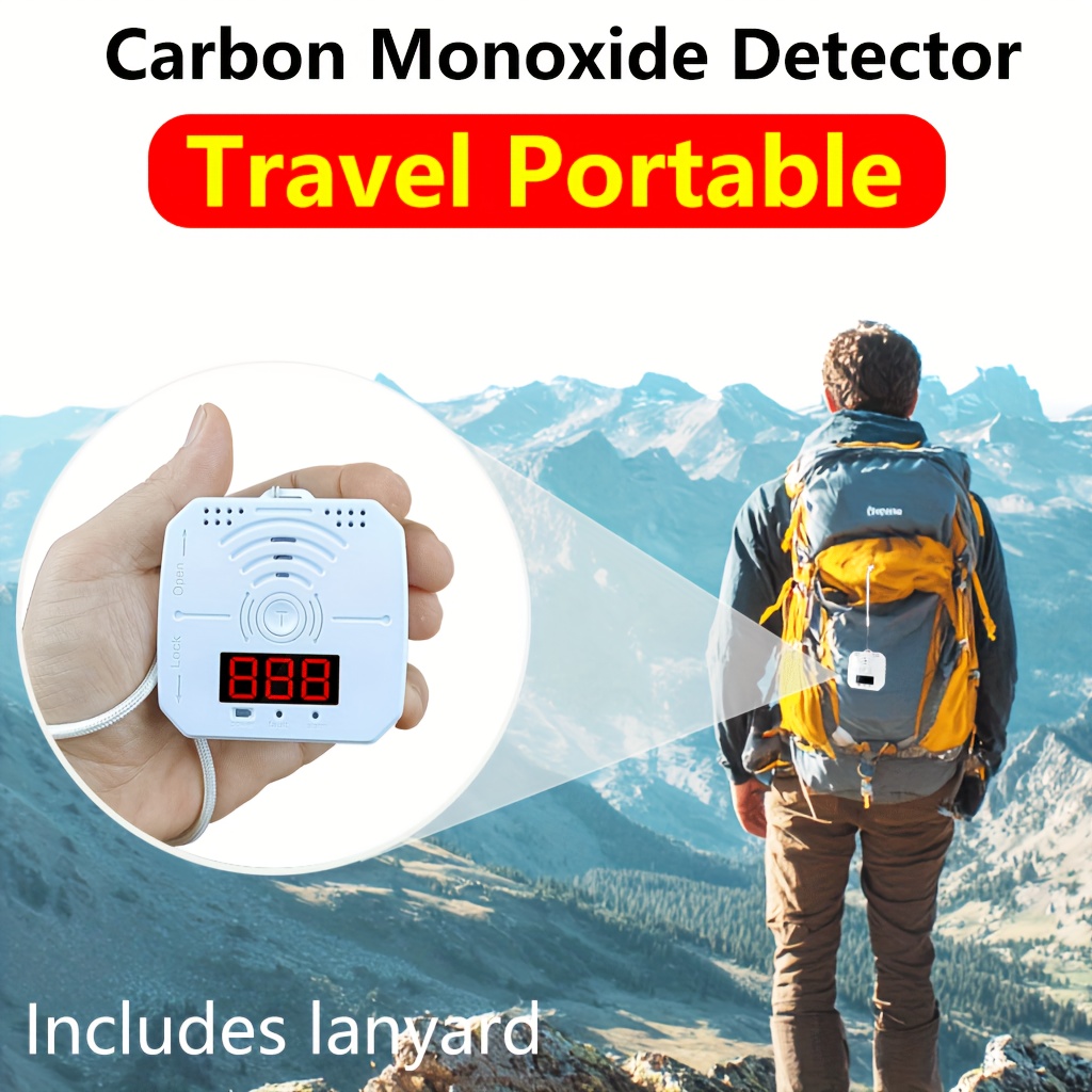 this portable carbon   detector is designed for travel with a standby time of 180 days battery operated   featuring   display real time carbon   monitoring and   audible and visual alarms Product details 0