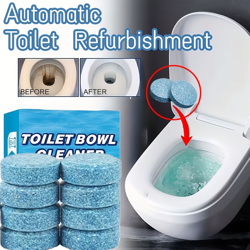 16pcs pack of automatic toilet cleaner tablets using long release technology to remove toilet odors and     the air and leaving no residue a must have household cleaning product