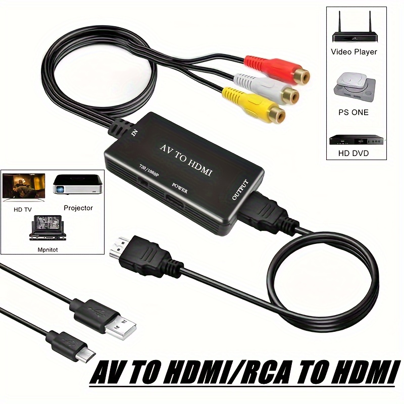 To Scart Video Audio Upscale Converter Adapter With Usb Cable To