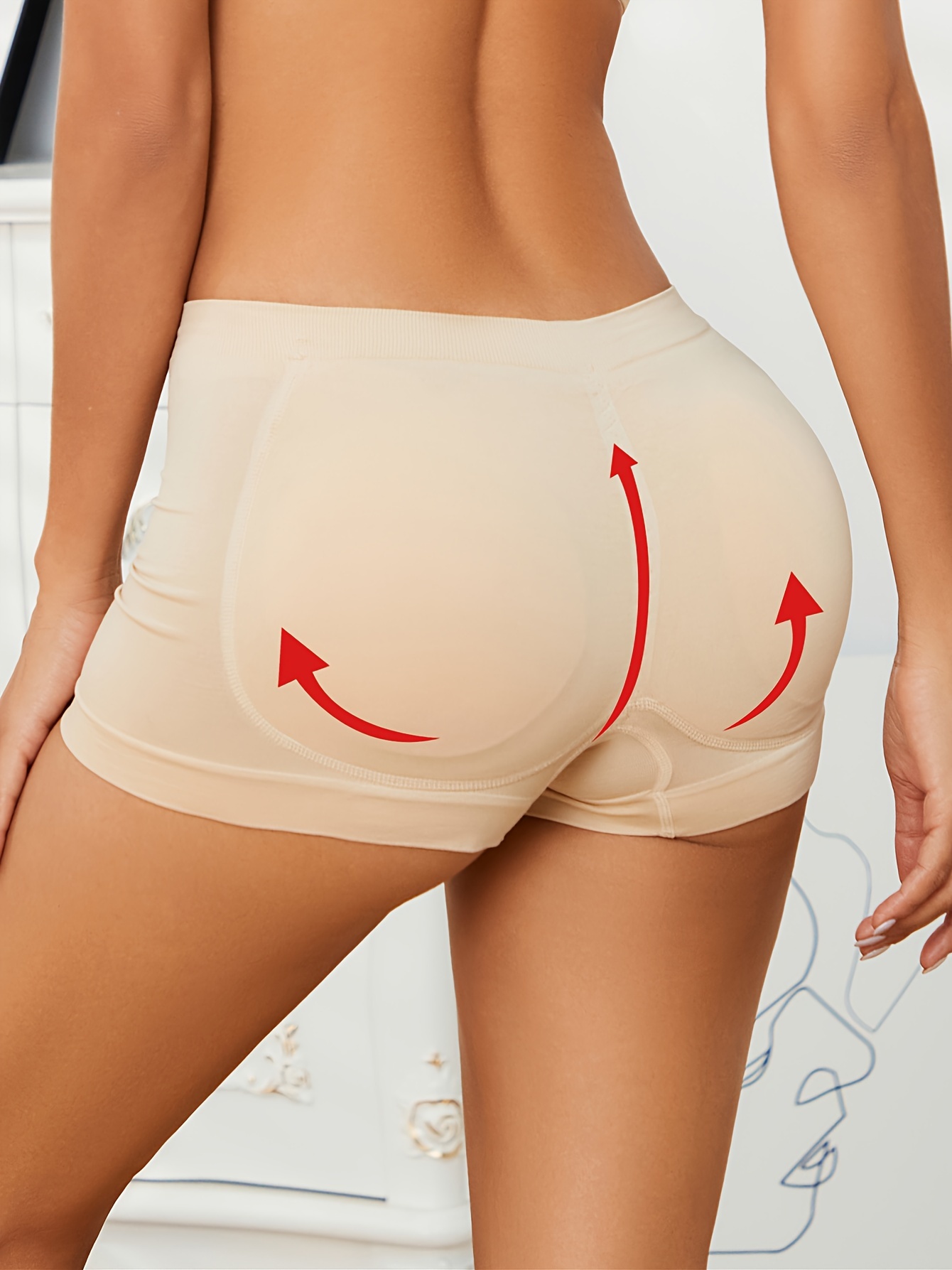Comfy Butt Lifting Adjustable Shorts, Breathable Stretchy Solid Boyshort  Panties, Women's Lingerie & Underwear
