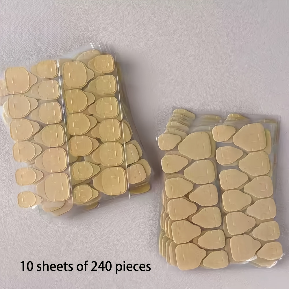 TEMU -end Ultra-thin Fake Nail , Fake Nail Patches, Jelly Adhesive, High- Strong Waterproof Nail Wearable Nail Stickers, Double-sided Super Sticky