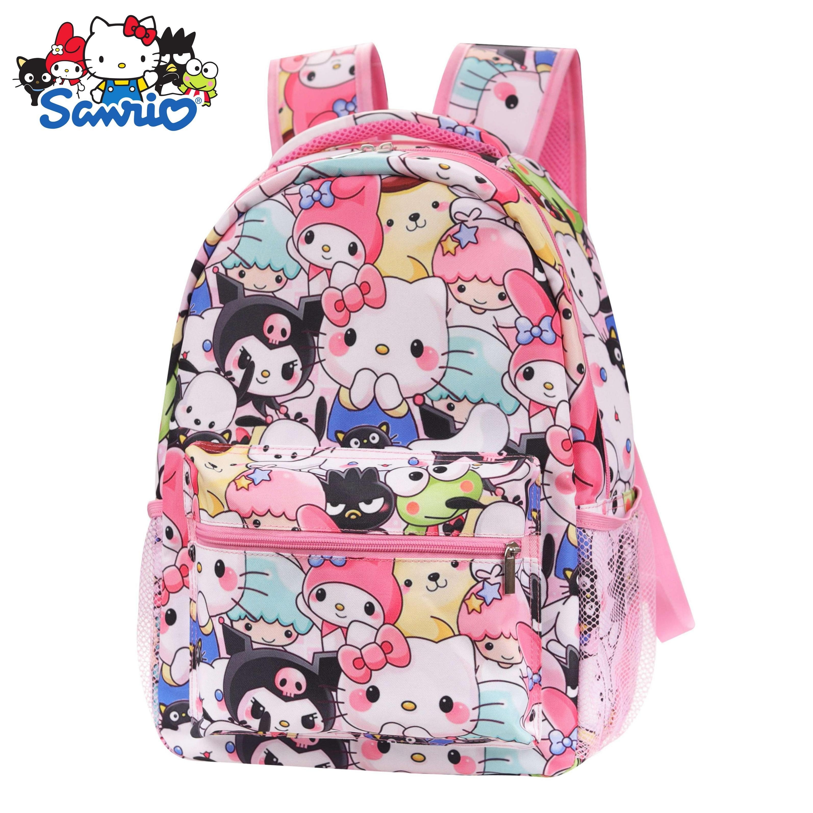 

1pc Authorized By Sanrio Hello Kitty Cinnamoroll Cute Pink Casual Backpacks Cartoon Lightweight Backpacks All Over Print Casual Backpack Portable Outdoor Travel Backpack