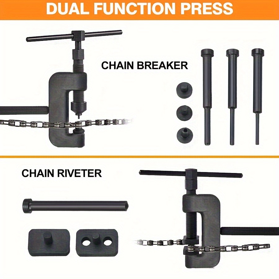 13 Pcs Chain Breaker And Riveting Tool Kit 13-Piece Chain Breaker And Riveting Tool Kit - Motorcycle & Bike Chain Maintenance Tools Chain Breaker Riveting Tool Kit - Foto 2