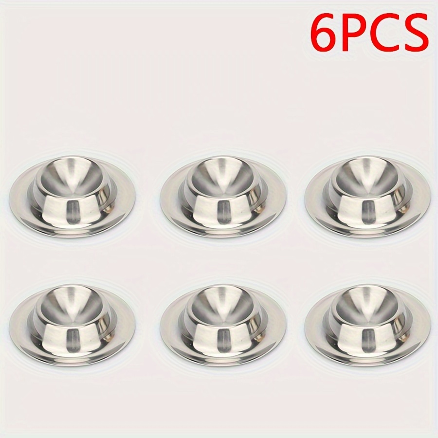 Image of 3/6pcs Creative Exquisite Stainless Steel Egg Cup Gift Set, Easy To Clean, Easter, Christmas, And Halloween Egg Display Stand, European Egg Plate Egg Cup Practical Mini Table Utensils