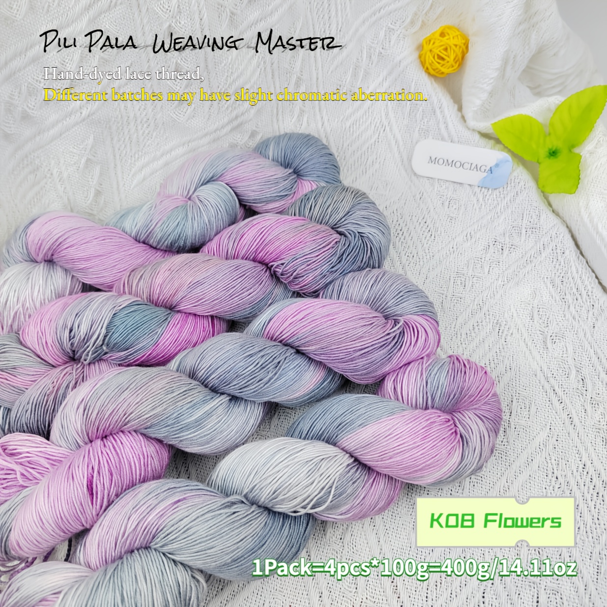 Image of 4pcs Hand-dyed Silk Thread-100g/1pc, Colorful Gradient Lace Thread For Crocheting Summer Clothes, Dresses, Shawls, Vests, Flowers, Bags, Protection Cushions And Diy Handicrafts, 400g/14.11oz