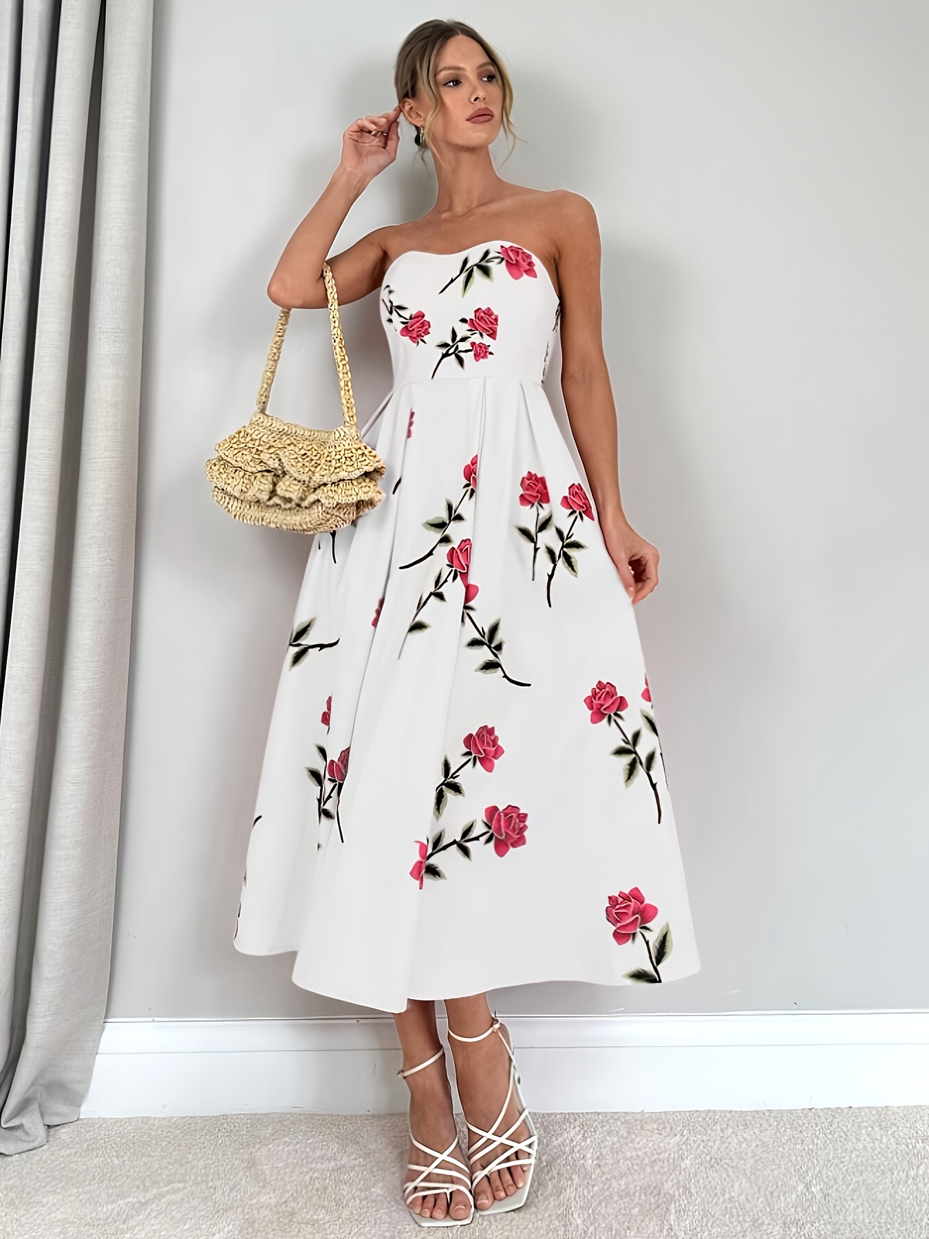 A Line Floral Dress