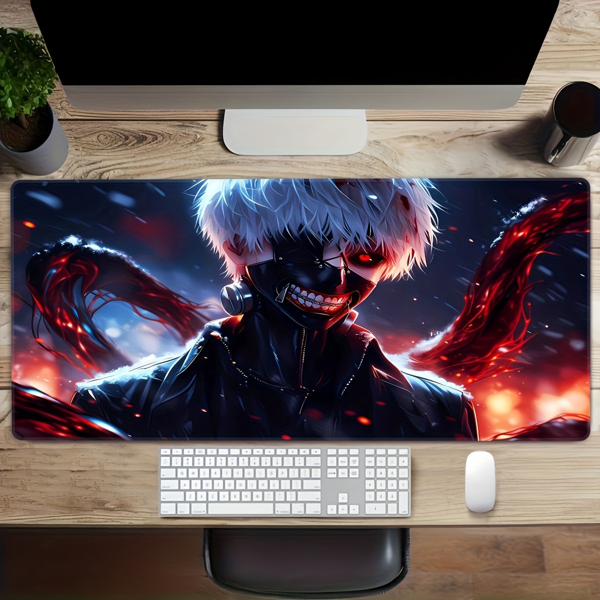 

Gaming Mouse Pad With Anime , Non-slip Rubber Base, , Washable, Desk Mat For Gamers And Office, Ideal Gift For Boyfriend Girlfriend - 1pc