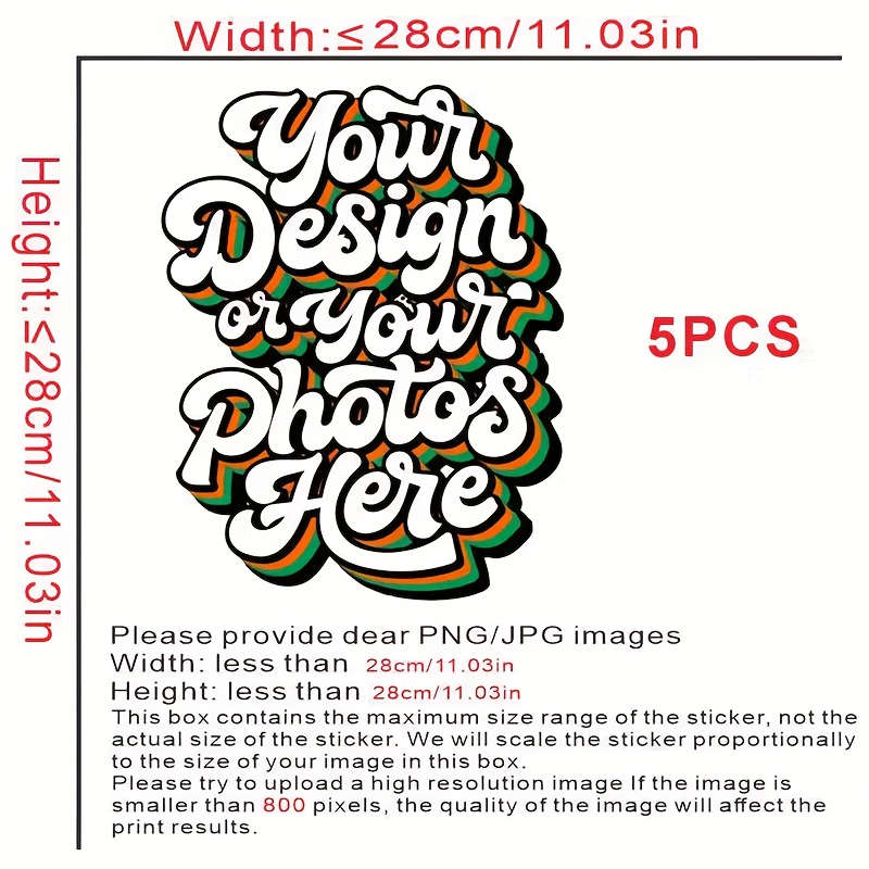 TEMU Custom Photo, Text, Logo Personalized Dtf Heat Transfer Service - High-quality A-grade Vinyl For T-shirts, Sweatshirts, Bags, Hats, Pillows -