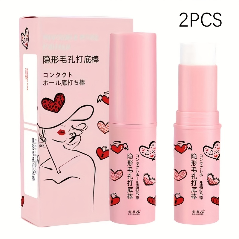 TEMU Set Of 2 Pores Facial Foundation - Durable Matte Foundation With Oil Control, Stick Format, Korean Cosmetic Formula, Natural End And Concealing, Stylish Packaging, Korean Skincare
