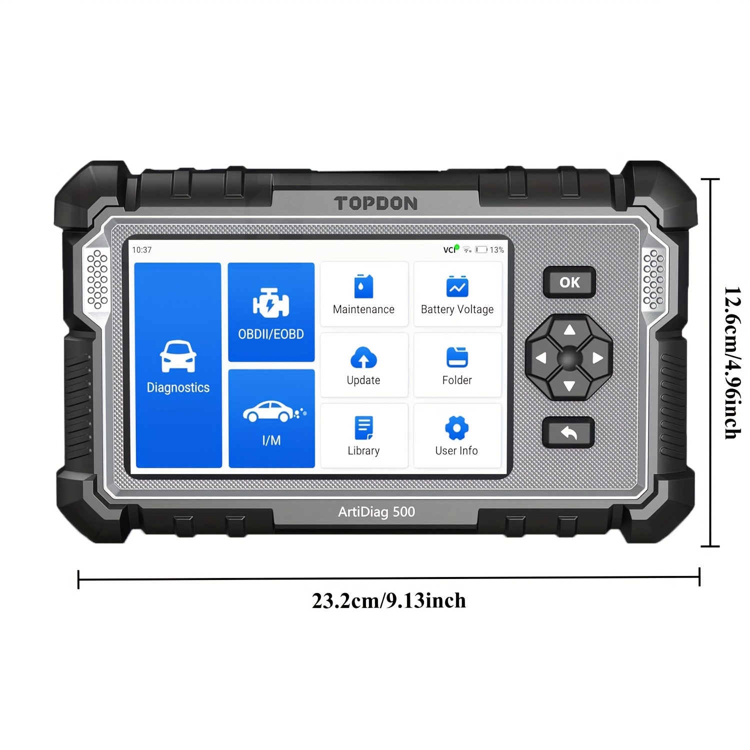 TOPDON AD500 OBD2 Scanner Car Diagnostic Tool, Engine ABS SRS Transmission Diagnostic Tool, FCA Auto Certified, CAN FD Protocol, Oil/Throttle/SAS/TPMS/BMS/EPB Reset Car Scanner, Free Upgrade DIY