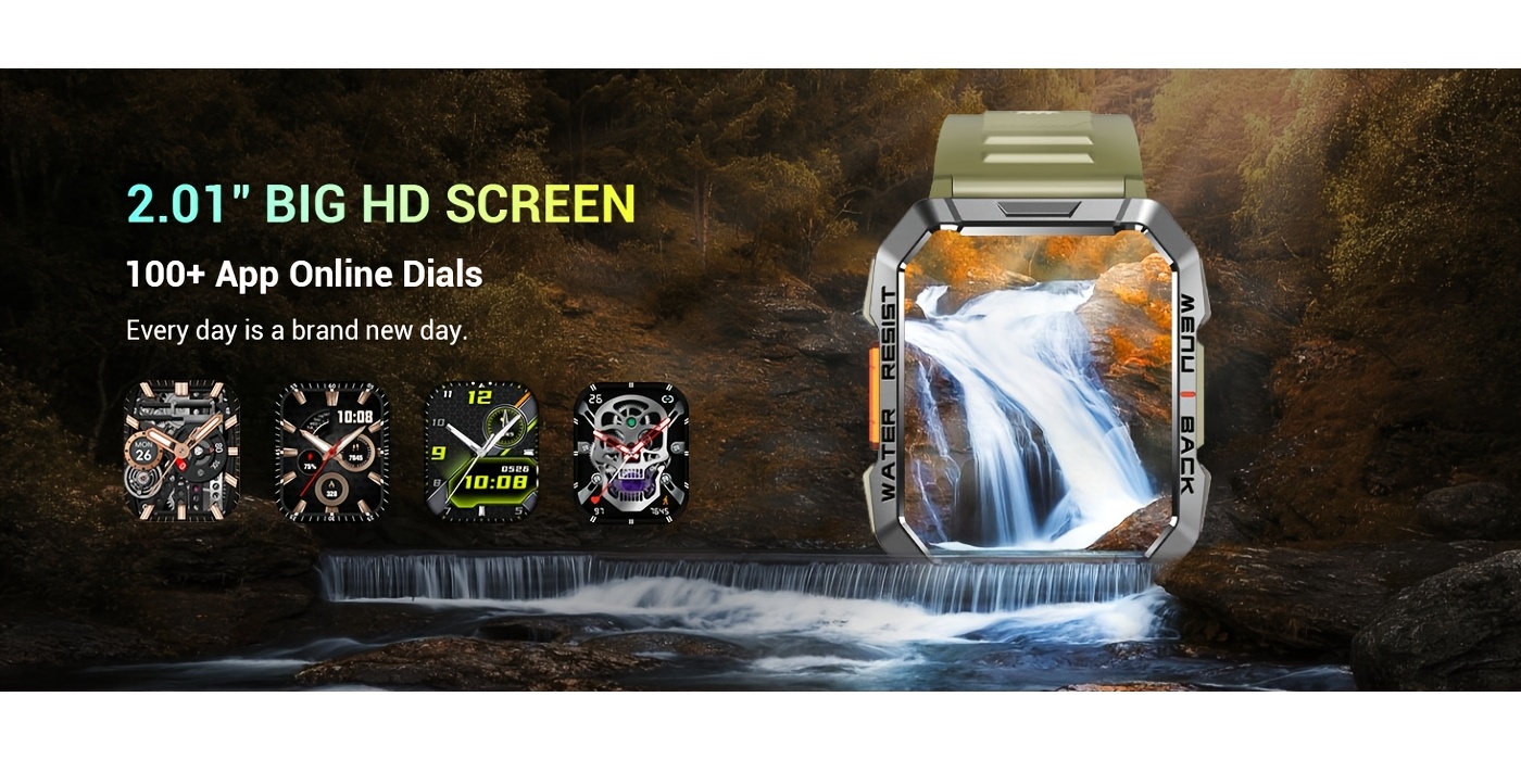 Montre intelligente pour homme avec suivi de la qualité du sommeil nocturne, batterie 900mAh, appels sans fil, chronomètre et minuterie, torche et boussole intégrées, écran HD 2.01 pouces, suivi du cycle menstruel féminin, calculateur de dépense calorique, plus de 100 modes sportifs, suivi d'activité physique, deux s interchangeables, cadeau idéal pour la famille.