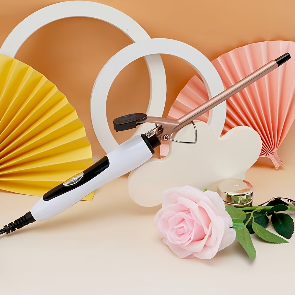 Eu Plug Mini Curling Wand: Fast With Anti-scald Design, Compatible With Us Voltage, Easy To Create Mini Curls And Curls